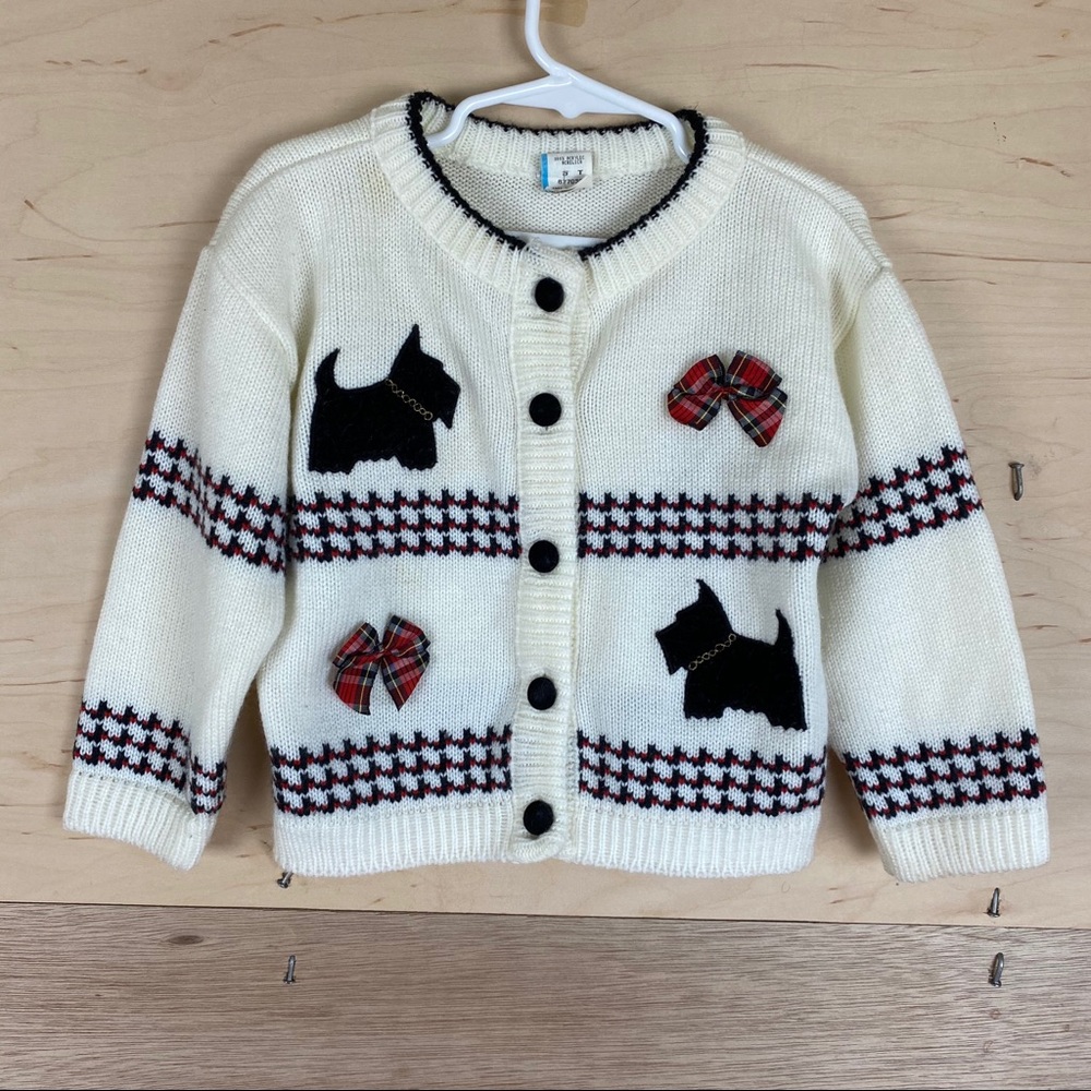 Vintage Scottie Dog Cardigan Size 3T